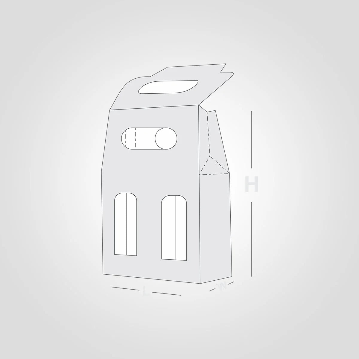 Custom Printed Gable Bag Bottom Hanger