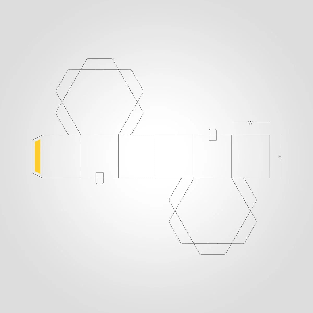 Custom Printed Hexagon 2 PC Boxes