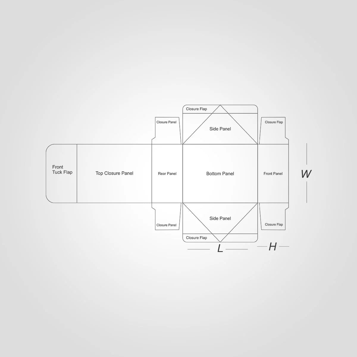 Custom Printed Four Corner with Display Lid Boxes