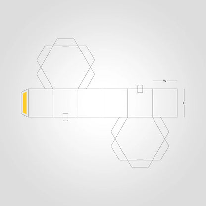 Custom Printed Hexagon 2 PC Boxes