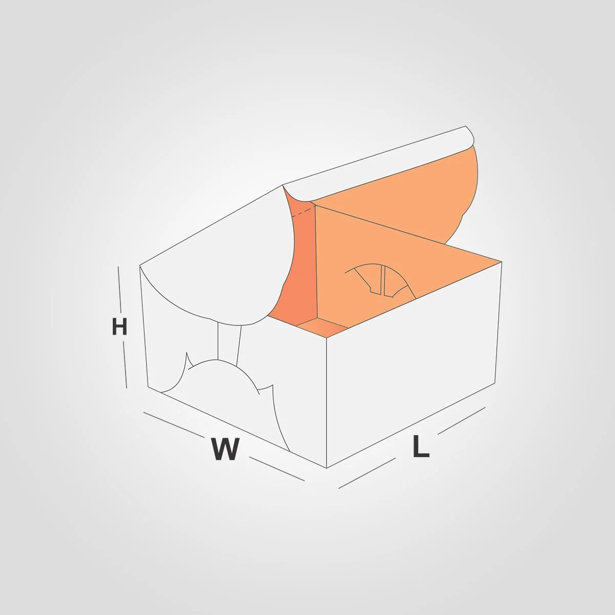 Custom Printed Self Lock Cake Boxes