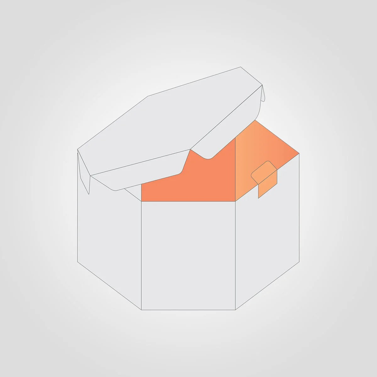 Custom Printed Hexagon 2 PC Boxes